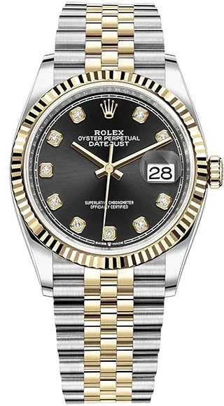 Rolex Datejust Stainless steel & 18K Yellow Gold Men's Watch, Preowned-126233-0021
