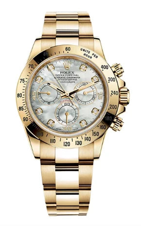Rolex Cosmograph Daytona 18K Yellow Gold & Diamonds Unisex Watch, Preowned-116508