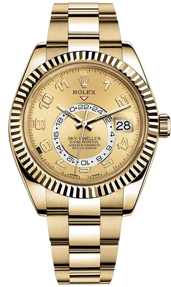 Rolex Sky-Dweller 18K Yellow Gold Men's Watch, Preowned-326938