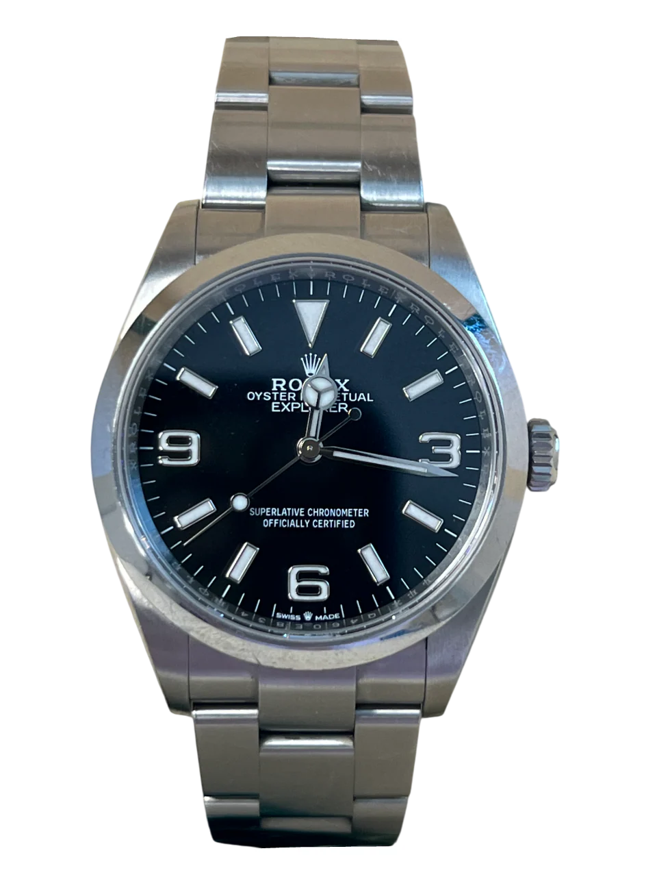 Rolex Explorer Stainless Steel Men's Watch, Preowned-124270