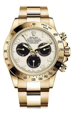Rolex Daytona Chronograph 18K Yellow Gold Men's Watch, Preowned-116528