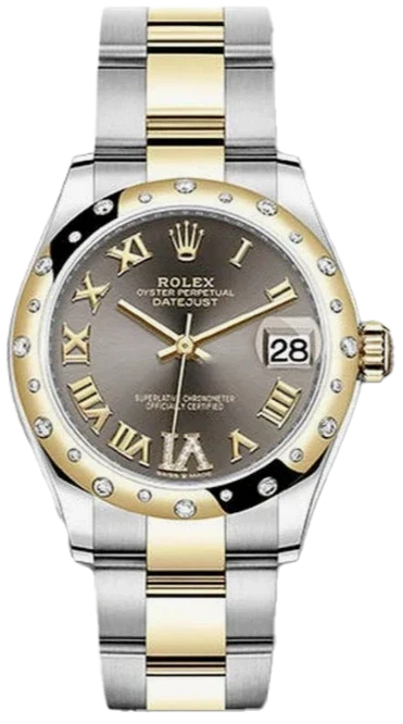 Rolex Datejust Stainless Steel & 18K Yellow Gold & Diamonds Lady's Watch, Preowned-278343RBR-0003