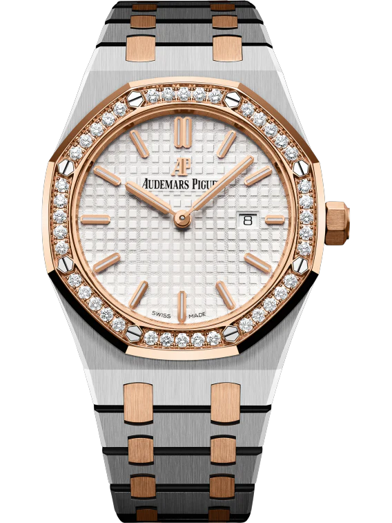 Audemars Piguet Royal Oak Stainless Steel, 18K Pink Gold & Diamonds Ladies Watch, 67651SR.ZZ.1261SR.01