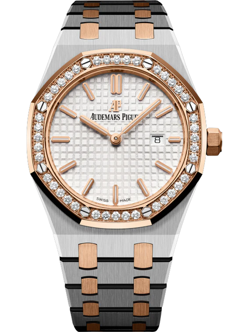 Audemars Piguet Royal Oak Stainless Steel, 18K Pink Gold & Diamonds Ladies Watch, 67651SR.ZZ.1261SR.01