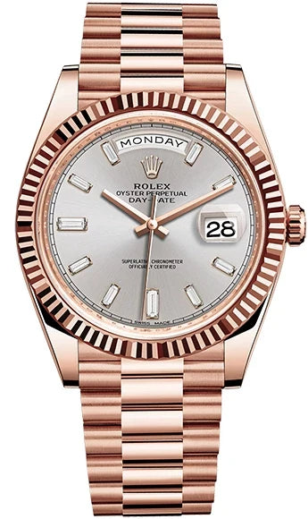 Rolex Day-Date 18K Rose Gold Men's Watch, Preowned-228235-0004