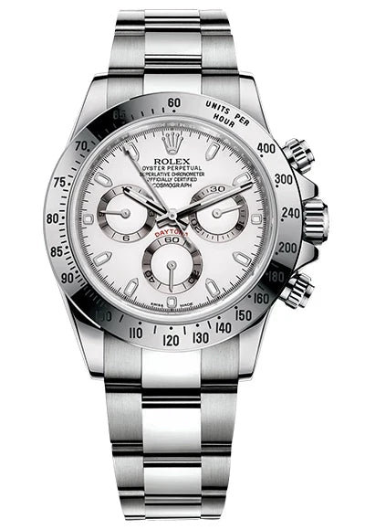 Rolex Daytona Cosmograph Stainless Steel Men's Watch, Preowned-116520-White