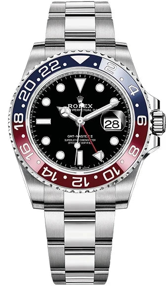 Rolex GMT-Master II Stainless Steel Men's Watch, Preowned-126710blro-0002
